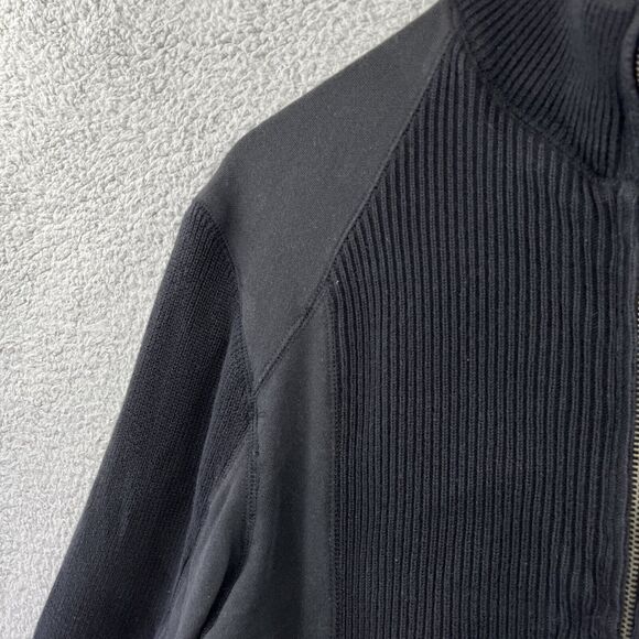 Vintage Ecko Unltd Jacket 2XL Zip Ribbed Mock Neck Black Biker Street XXL Y2K - Picture 5 of 15